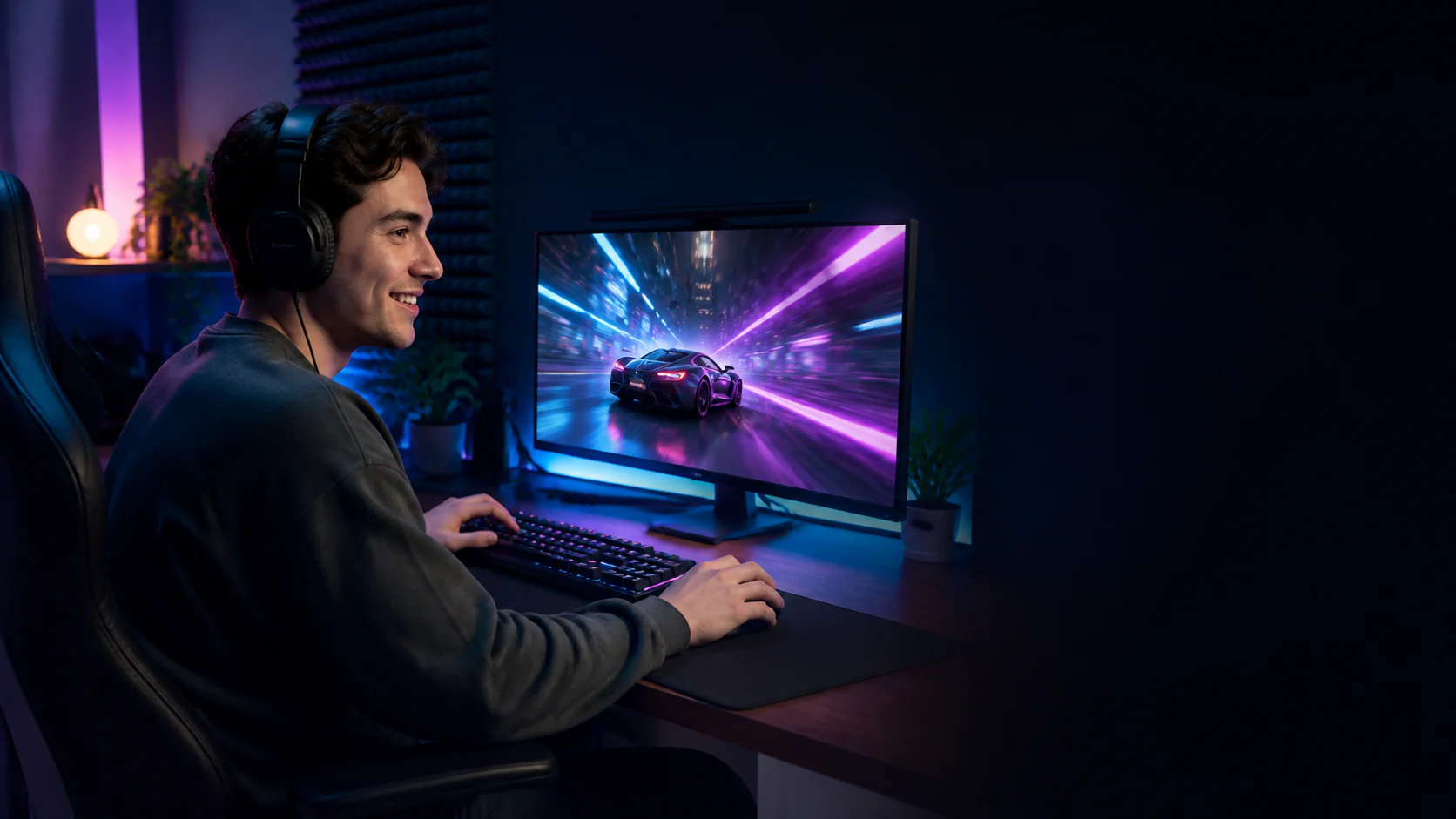 Fictional creator using PostStream during a live racing stream